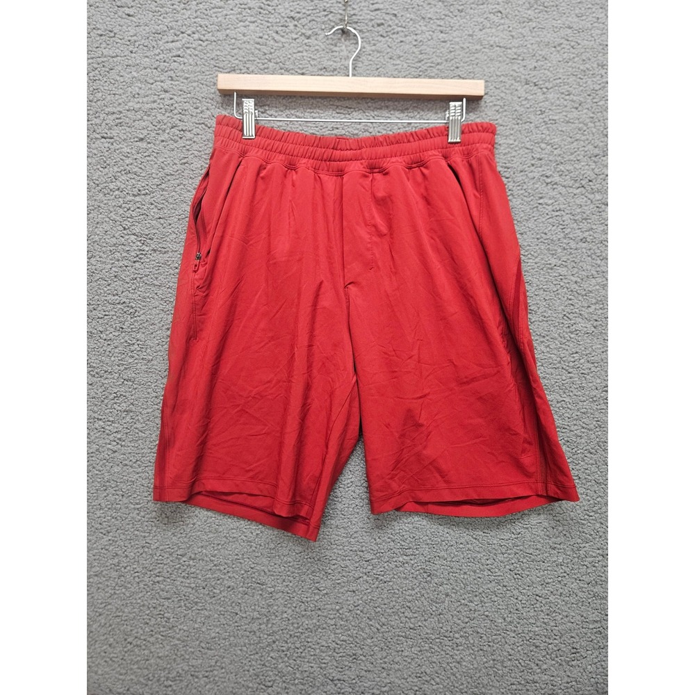 Lululemon Pace Breaker Lined Shorts M Red 9" Inseam Athletic Gym Running